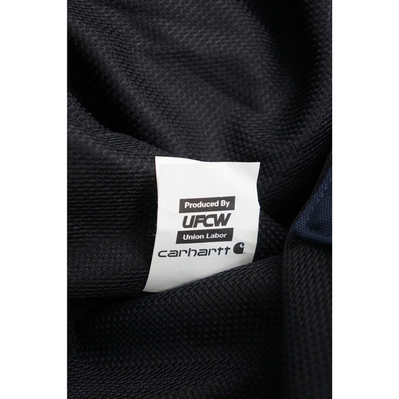 Carhartt Men's Navy Hooded Zip-up Jacket Helmets to Hardhats RN#14806 size L - Picture 9 of 11